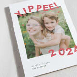 "yippee" - Holiday Cards in Holly Berry by Megan Davis - Detail