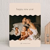 "Simple Waves" - Holiday Cards in Latte by Ekko Studio - Front