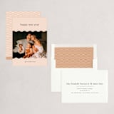 "Simple Waves" - Holiday Cards in Latte by Ekko Studio - Assembled