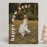 "Bold Type" - Holiday Cards in Fuchsia by Angela Thompson - Front