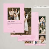 "Bold Type" - Holiday Cards in Fuchsia by Angela Thompson - Back of Card