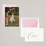 "Bold Type" - Holiday Cards in Fuchsia by Angela Thompson - Assembled