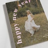 "Bold Type" - Holiday Cards in Fuchsia by Angela Thompson - Detail