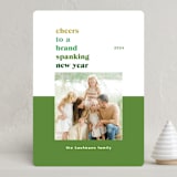 "Brand Spanking New" - Holiday Cards in Elf Shoes by Nazia Hyder - Front
