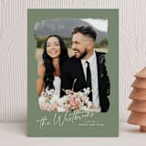 "Contemporary Brushed Frame" - Holiday Cards in Pine by Erin Deegan - Front