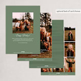 "Contemporary Brushed Frame" - Holiday Cards in Pine by Erin Deegan - Back of Card Options