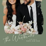 "Contemporary Brushed Frame" - Holiday Cards in Pine by Erin Deegan - Detail