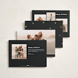 "Tiny Star Confetti" - Holiday Cards in Midnight by Kercia Jane - Back of Card Options