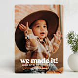 "Made It!" - Holiday Cards in Snow by Robert and Stella - Front