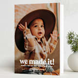 "Made It!" - Holiday Cards in Snow by Robert and Stella - Folded Card