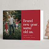 "Same Old Us" - Holiday Cards in Pomegranate by Erica Krystek - Folded Card