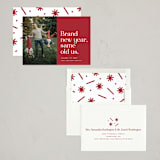 "Same Old Us" - Holiday Cards in Pomegranate by Erica Krystek - Assembled