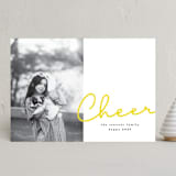 "Cheer Badge" - Holiday Cards in Sunflower by Anna Elder - Front