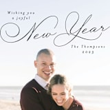 "New Year Beauty" - Holiday Cards in Midnight by Janean Hinger - Detail