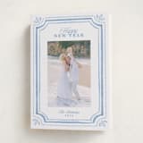 "Fine Frame" - Holiday Cards in Blue Jay by Melanie Kosuge - Folded Card