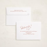 "Vintage Glam" - Holiday Cards in Cherry by Ani Somi - FREE Recipient Addressing