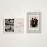 "Vintage Glam" - Holiday Cards in Cherry by Ani Somi - Photo Orientation Options