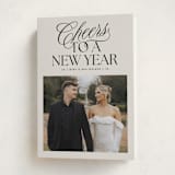"Classically Modern" - Holiday Cards in Coal by Jackie Crawford - Folded Card