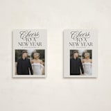 "Classically Modern" - Holiday Cards in Coal by Jackie Crawford - Photo Orientation Options