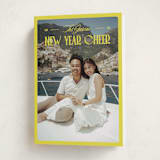 "Bright and Cheery" - Holiday Cards in Lemon by Jenna Holcomb - Folded Card