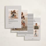 "Newsprint" - Holiday Cards in Linen by Everett Paper Goods - Back of Card Options