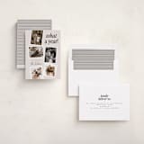 "Newsprint" - Holiday Cards in Linen by Everett Paper Goods - Assembled