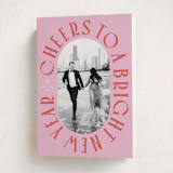 "Cheers to a Bright New Year" - Holiday Cards in Peppermint by Erin German - Folded Card