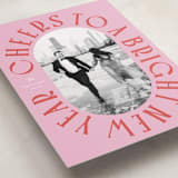 "Cheers to a Bright New Year" - Holiday Cards in Peppermint by Erin German - Detail