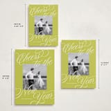 "All Scripts" - Holiday Cards in Lime by Jackie Crawford - Formats Available