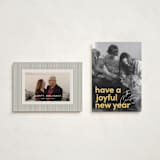 "Bright Message" - Holiday Cards in Goldenrod by Kacey Kendrick Wagner - Photo Orientation Options