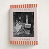 "Modern double stripe frame" - Holiday Cards in Orangesicle by Jackie Crawford - Folded Card