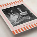 "Modern double stripe frame" - Holiday Cards in Orangesicle by Jackie Crawford - Detail