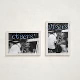 "Modern Headliner" - Holiday Cards in Sky by Jackie Crawford - Photo Orientation Options