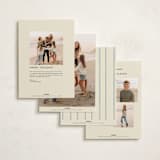 "sparkling stripes" - Holiday Cards in Teal by Ellen Schlegelmilch - Back of Card Options