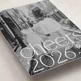 "Dignified Cheers" - Holiday Cards in Vanilla by Charter Oaks Creative - Detail