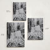 "Dignified Cheers" - Holiday Cards in Vanilla by Charter Oaks Creative - Formats Available