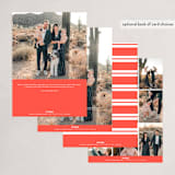 "Here's to Brighter Days" - Holiday Cards in Coral by Sarah Cohn - Back of Card Options