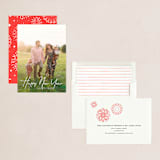 "New Year Script" - Holiday Cards in Snow by GeekInk Design - Assembled