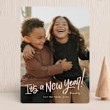 "Finally a New Year" - Holiday Cards in Mulberry by Amy Payne - Front