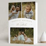 "Modern Trio" - Holiday Cards in Sand by Michelle Taylor - Folded Card