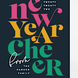 "Bold Cheer" - Holiday Cards in Candy by Jessica Corliss - Detail