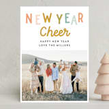 "Cheeky Cheer" - Holiday Cards in Candy Stripe by Darby McGuire - Front