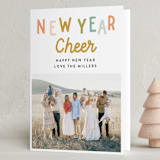 "Cheeky Cheer" - Holiday Cards in Candy Stripe by Darby McGuire - Folded Card