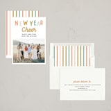 "Cheeky Cheer" - Holiday Cards in Candy Stripe by Darby McGuire - Assembled