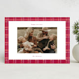 "Plaid Peace" - Holiday Cards in Stocking by Makewells - Front
