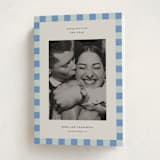 "Fun Border Checkers" - Holiday Cards in Sky by Jackie Crawford - Folded Card
