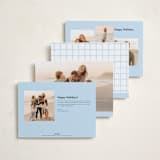 "Sideways" - Holiday Cards in Bluebell by AK Graphics - Back of Card Options