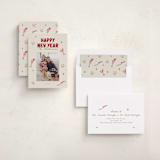 "Pop & Sparkle" - Holiday Cards in Wine by Cass Loh - Assembled