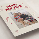 "Pop & Sparkle" - Holiday Cards in Wine by Cass Loh - Detail