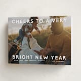 "Broadcast" - Holiday Cards in Snow by Amy Kross - Folded Card